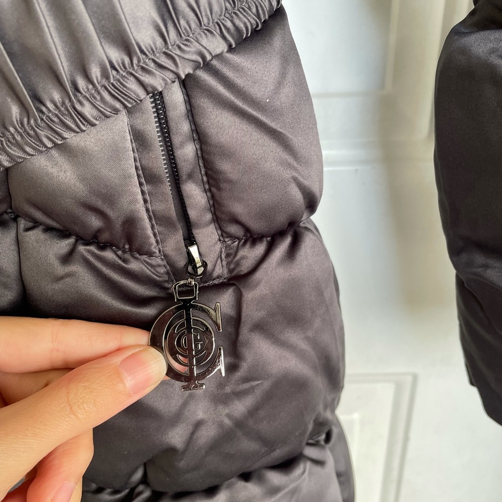COOGI Puffer Longline Belted Coat with Faux Fur Removable Hood Quilted Jacket - Picture 5 of 16